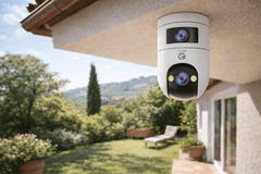 Cámara WiFi Exterior 4K con Doble Lente, PTZ y Seguimiento Automático