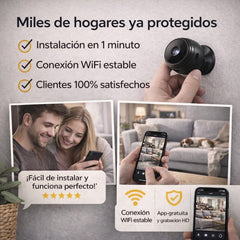 Cámara WiFi Interior 3MP para Hogar con Visión Nocturna y Audio Bidireccional