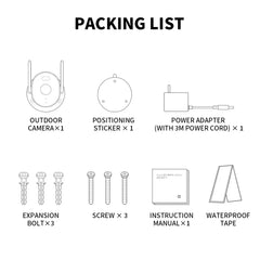 Cámara de Vigilancia Exterior 2K IP66 con Luz LED, Detección Humana y Visión Nocturna en Color