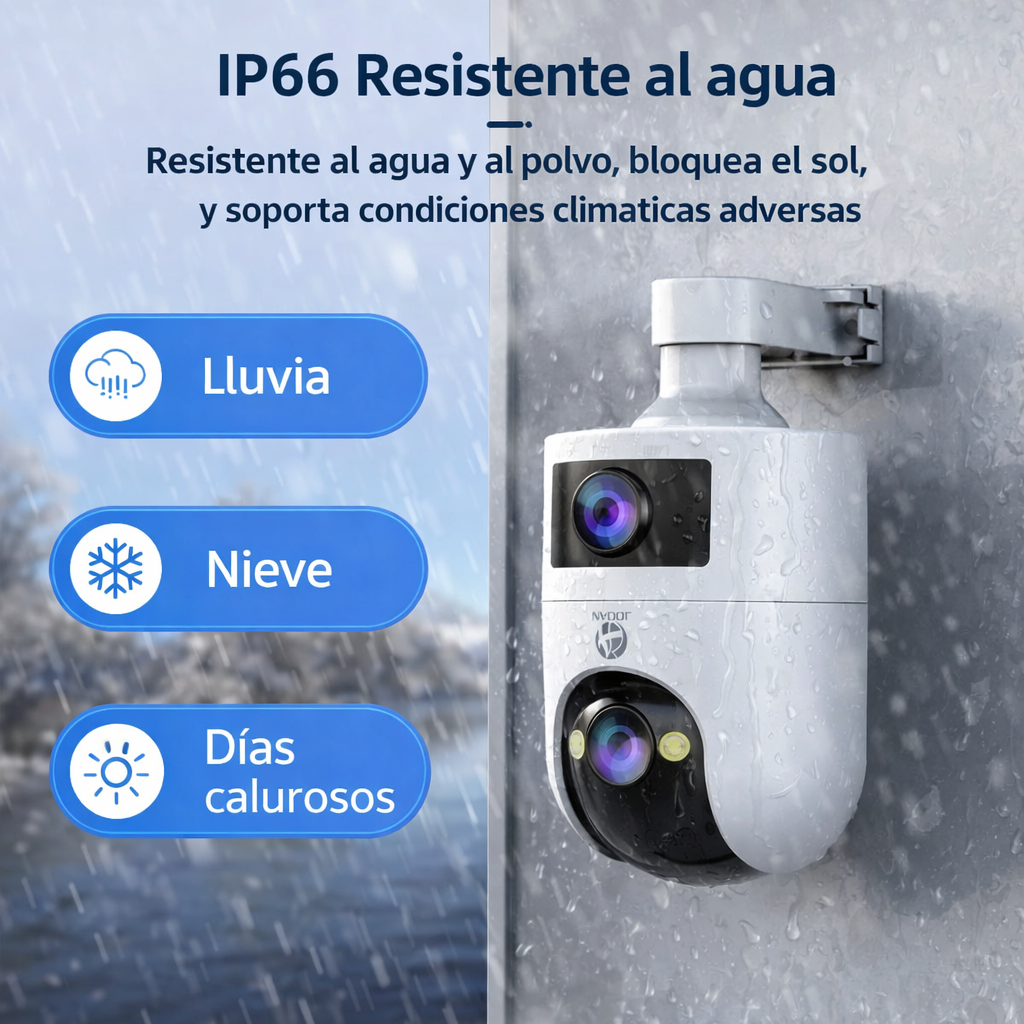 Cámara WiFi Exterior 4K con Doble Lente, PTZ y Seguimiento Automático