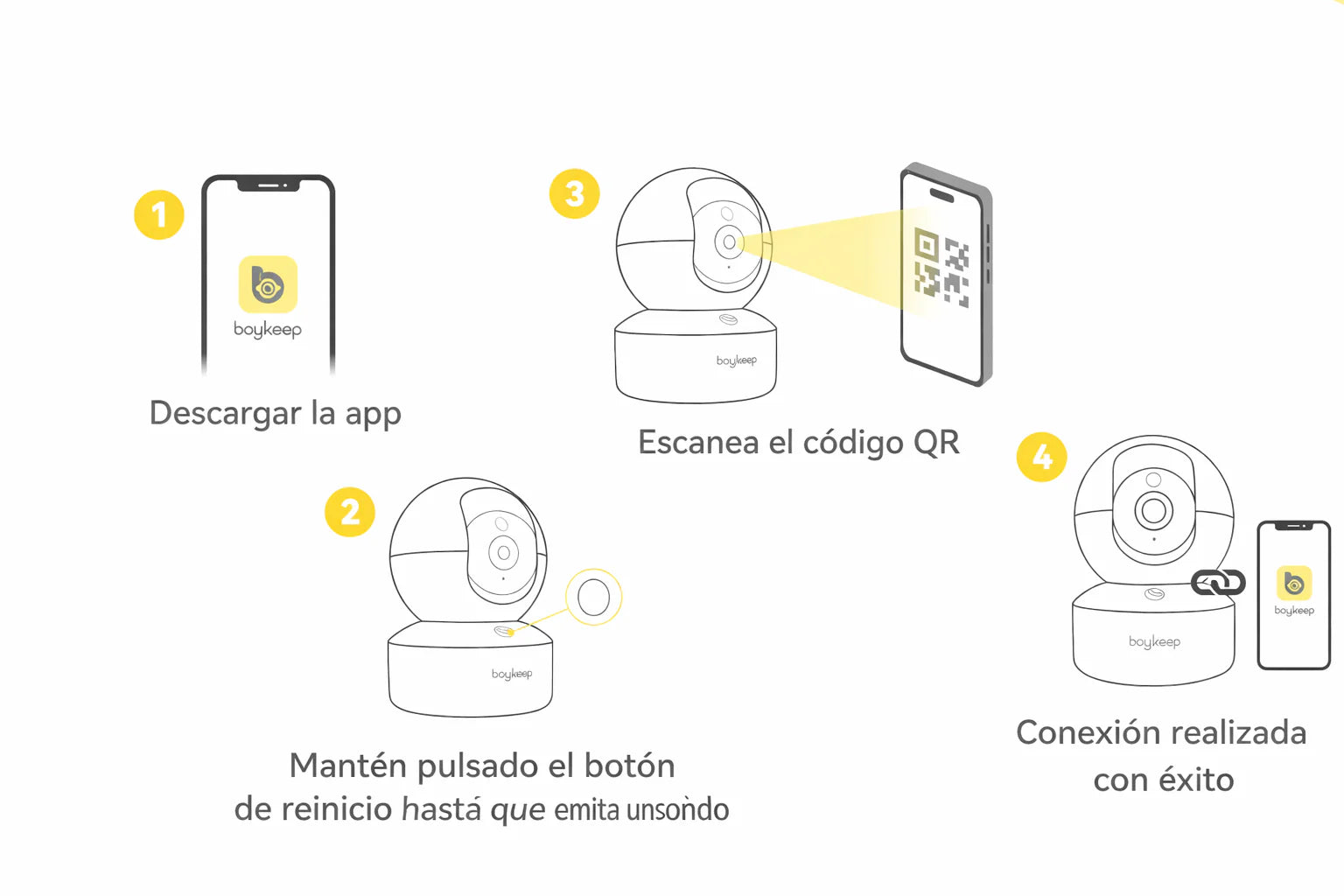 Cámara WiFi Interior 3MP con Audio Bidireccional y Seguimiento
