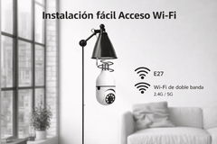 Cámara WiFi Tipo Bombilla 360° con Rosca E27 y Visión Nocturna