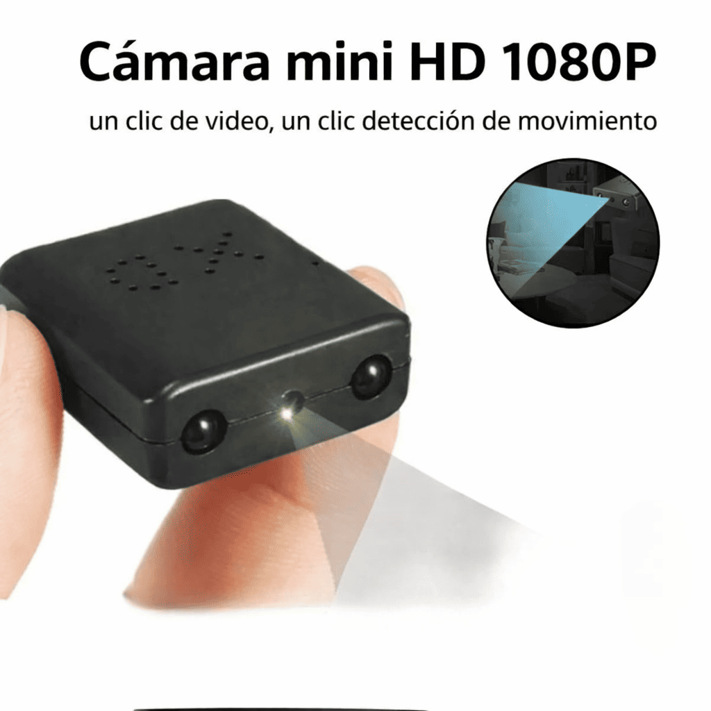 Mini Cámara Interior grabación 1080p con Visión Nocturna y Detección de Movimiento