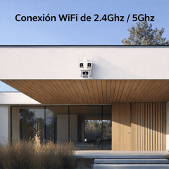 Cámara de Seguridad 3 Lentes WiFi Exterior con Seguimiento Automático y Visión Nocturna